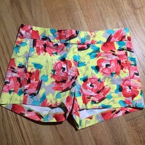 J. Crew Shorts - J Crew yellow floral shorts - size 0 J. Crew Shorts - J Crew yellow floral shorts - size 0